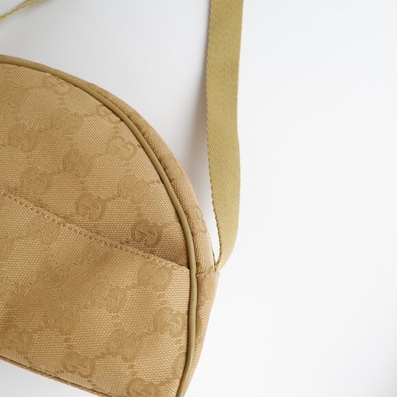 Authentic Preowned Gucci Green GG Canvas Half Moon Shoulder Bag - Picture 4 of 16